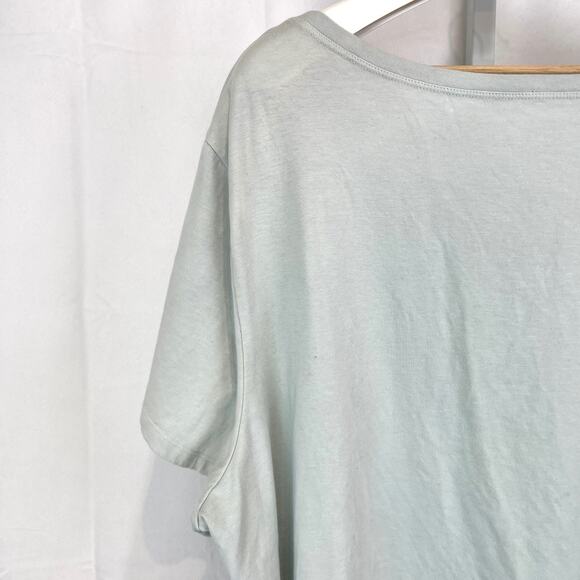 EILEEN FISHER Scoop Neck Short Sleeve T Shirt Organic Cotton Jersey Blue 3X Plus - Picture 6 of 9